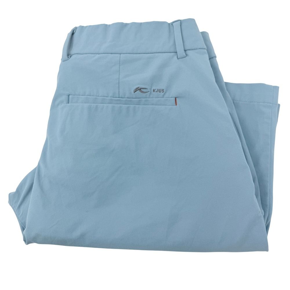 KJUS Men Iver Golf Shorts Light Blue MG20-J08 Regular Fit Size 34 10 Inch Inseam
